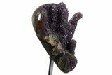Mesmerizing Amethyst Geode With Metal Stand - Uruguay #342781-2